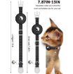 Reflective Silicone AirTag Tracker Pet Collar with Bell (White) - 2