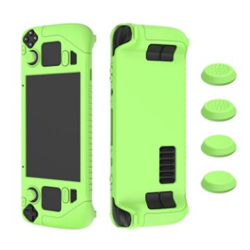 Steam Deck Luminous Green Silicone Cover & Key Caps Set - 1