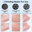 JD-510 Black Rechargeable Foot Callus Remover with Vacuum, 10 In 1 Kit - 4