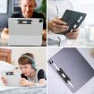 AhaStyle PT184 Black PU Leather Adhesive Pen Holder - 6