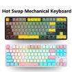 Ajazz K870T Pro 87 Key RGB Mechanical Keyboard Red Shaft (White) - 2