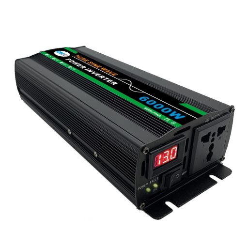 High Power 60V to 220V Car Sine Wave Inverter, 6000W (1000W Actual) - 1