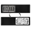 Double-Sided Clean Dirty Dishwasher Magnet - Black Gray - 1