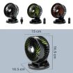 5W Car Rotatable Silent Fan F612 (24V Cigarette Lighter) - 2