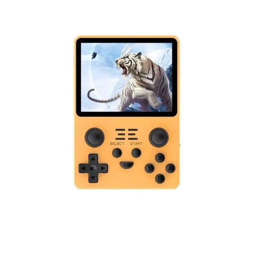 POWKIDDY RGB20S 3.5" IPS Retro Handheld Game Console 16GB Yellow - 1