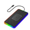15W Car Wireless Charger Non-slip Mat with Colorful Light & USB-C Cable - 1