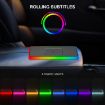 15W Car Wireless Charger Non-slip Mat with Colorful Light & USB-C Cable - 5