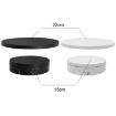 2-in-1 White Turntable Display Stand with Remote Control - 2