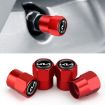 KIA KN Car Tire Valve Core Decorative Metal Caps, 3 Sets/12 Pcs (Red) - 1