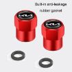 KIA KN Car Tire Valve Core Decorative Metal Caps 3sets/12pcs Blue - 4