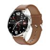 Silver-Brown Leather NFC Sports Health Smart Watch Waterproof - 1