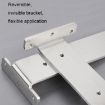 200mm Stainless Steel Triangular Bookshelf Bracket Plate - 4