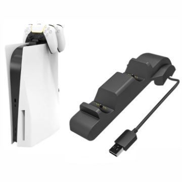 iplay HBP-300 Dual Charging Base for PS5 Controller (Black) - 1
