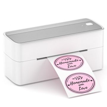 Phomemo PM241-BT Bluetooth Thermal Label Printer, US Size, Silver - 1