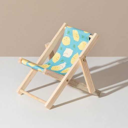 Mini Wooden Beach Chair Ornament & Phone Holder, Style: D - 1
