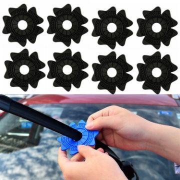 Universal Car PVC Wiper Hole Cover Set - Dust & Snowproof (Black) - 1