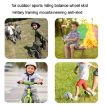 Children's Army Green Half-Finger Gloves for Skating & Riding - 6