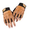 Children's Outdoor Skating Military Training Half-Finger Gloves Sand - 2