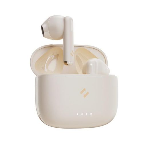 Havit ENC TWS S3 Pro Earphones: Long Battery, Noise Reduction, Gold White - 1