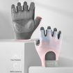Non-slip Half-finger Yoga Gloves, Shock-absorbing, Size M - Pink - 2