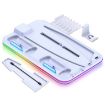 PS5/PSVR2 Controller Cooling Base with RGB Lights (White) - 1