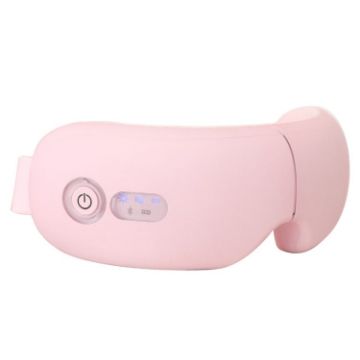 Pink Bluetooth Eye Massager: Heat, Air Pressure, Vibration Rechargeable - 1