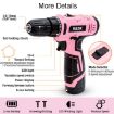 HILDA 12V Cordless Impact Drill Screwdriver, UK Plug - 5