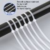100pcs 7.6mm Wide 8x500mm Self-Locking Nylon Cable Ties (White) - 3