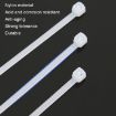 100pcs 7.6mm Wide 8x500mm Self-Locking Nylon Cable Ties (White) - 4