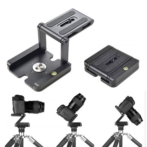 Folding Z Type Tilt Pan Tripod Head with Quick Release Plate - 1
