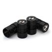 Black Aluminium N Label Car Tire Valve Caps - 4pcs/set - 3