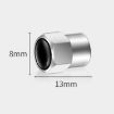 Hexagonal Metal Tire Valve Caps - 4pcs Set Universal (Black) - 3