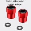 Hexagonal Metal Tire Valve Caps - 4pcs Set Universal (Black) - 5