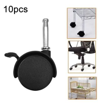 Swivel Furniture Casters 10pcs 2" with Brake for Chair Sofa Crib - 1