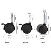 Swivel Furniture Casters 10pcs 2" with Brake for Chair Sofa Crib - 3
