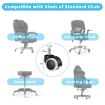 2" Gray Plunger Swivel Casters 11x22mm Chair Replacement Wheels - 6