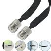 30cm UHF 50 Ohm RF Coaxial Pigtail Extension Cord (M to F) - 6