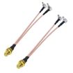 SMA Female to 2 TS9 R WiFi Antenna Extension Cable RG316 30cm Adapter - 2