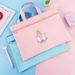 Little Rabbit Pink Canvas Zipper A4 File Bag for Students - 2