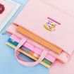 Little Rabbit Pink Canvas Zipper A4 File Bag for Students - 6