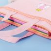 A4 Zipper Canvas File Bags - Little Rabbit Style Handbag (Tianlan) - 5