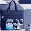Waterproof Canvas Student Book Bag - Star Astronauts Design - 1