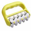 Curved Yellow Handheld Five-row Iron Roller Massager - 2