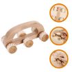 Wooden Manual Arch Bridge 6-Wheel Massager for Muscle Care - 1