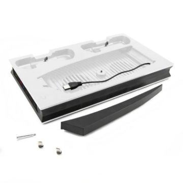 PS5 Console Cooling Fan & Charging Dock Stand (White) - 1