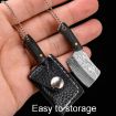 Mini Knife Keychain with Holster, Colorful Wood Sanding Model - 6