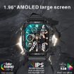 K63 1.96-Inch Bluetooth Call Sports Smart Watch, Black Steel - 4