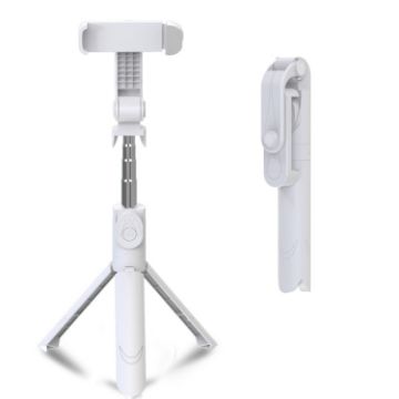 XT09 White Bluetooth Selfie Stick & Tripod Bracket for Phones - 1