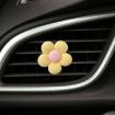 Yellow Candy-colored Five-petal Flower Car Vent Aromatherapy Clip - 1
