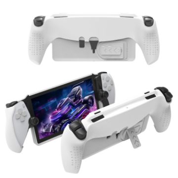 JYS TPU Protective Case With Stand (White) for PlayStation Portal - 1